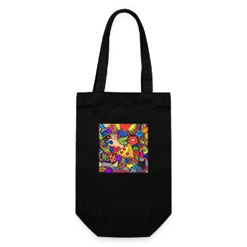 Kunstwerk - Geschenkbeutel für Flaschen - Schwarz - Vorne