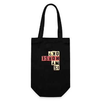 Is my horse ok? - Gift Bag for Bottles - black - Front
