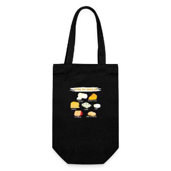 Type of Cheese - Gift Bag for Bottles - black - Front