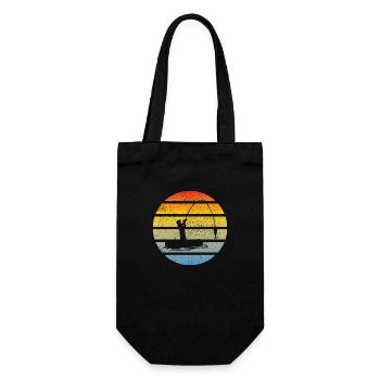 fishing fishing fishing rod fishing angler fishing hook - Gift Bag for Bottles - black - Front