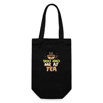 You had me at Tea - Geschenkbeutel für Flaschen - Schwarz - Vorne