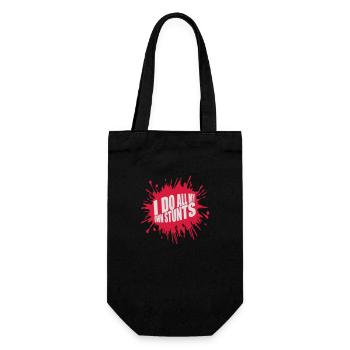 all my own stunts - Gift Bag for Bottles - black - Front