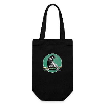Sloth on skateboard - Gift Bag for Bottles - black - Front