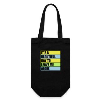 leave me alone day - Geschenkbeutel für Flaschen - Schwarz - Vorne