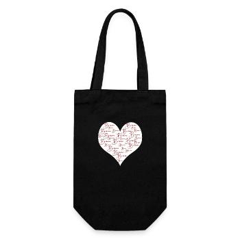 Be mine - Gift Bag for Bottles - black - Front