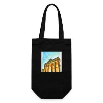 the Brandenburger tor as an acrylpainting - Geschenkbeutel für Flaschen - Schwarz - Vorne
