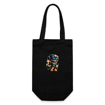 Contemplative Robot - Gift Bag for Bottles - black - Front