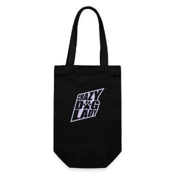 crazy dog lady quote - Gift Bag for Bottles - black - Front