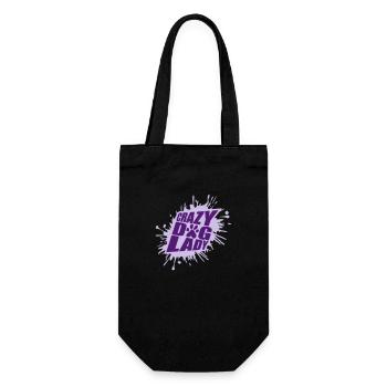 crazy dog lady quote - Gift Bag for Bottles - black - Front