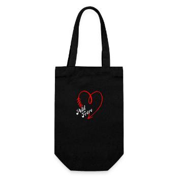 petit frère cœur - Sac à bouteille - noir - Devant