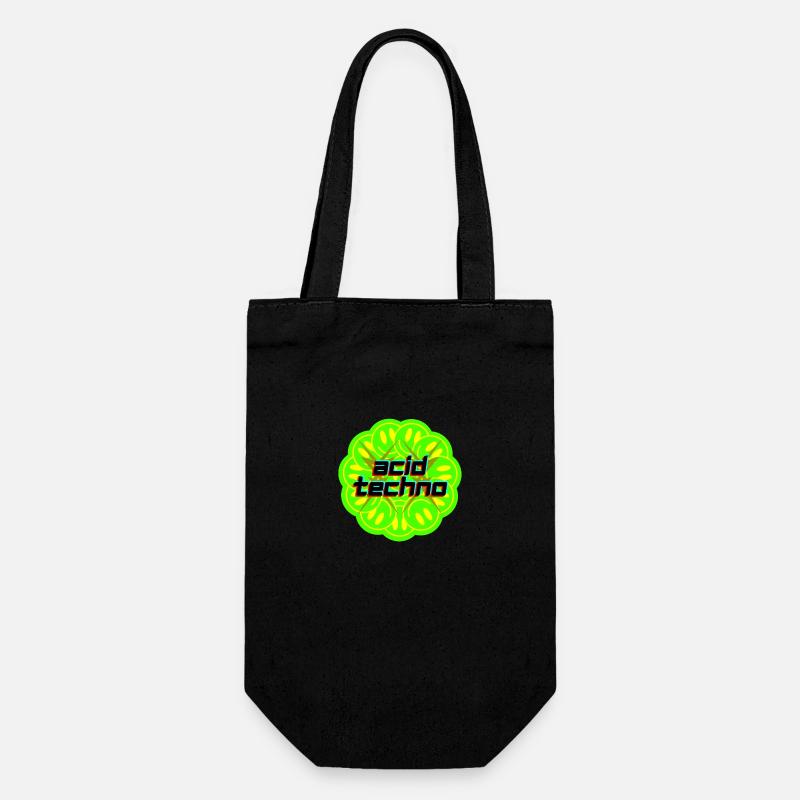 Acid Techno - Geschenkbeutel für Flaschen - Schwarz