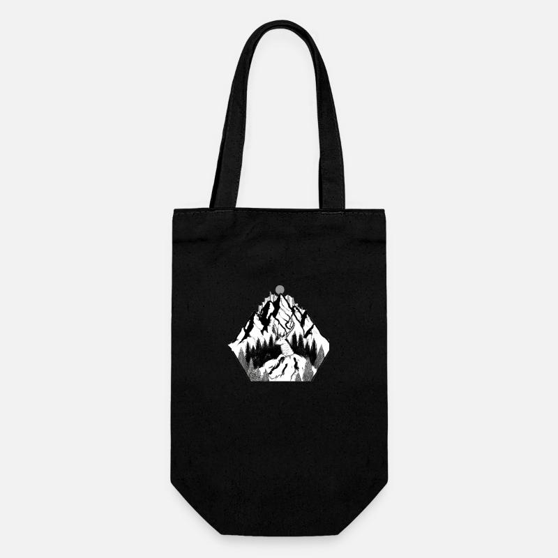 Mountain Deer Ink - Geschenkbeutel für Flaschen - Schwarz