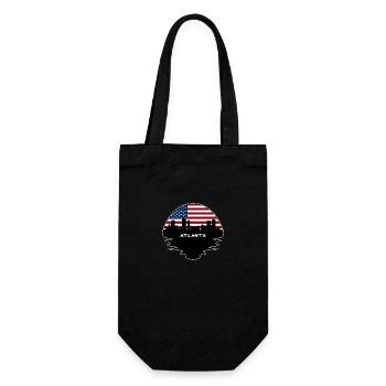 Atlanta Georgia Usa Flag Skyline Silhouette Travel - Gift Bag for Bottles - black - Front