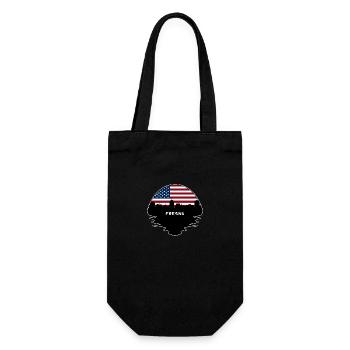 Fresno California Usa Flag Skyline Silhouette Trav - Gift Bag for Bottles - black - Front