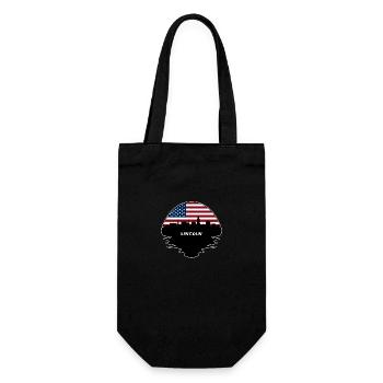 Lincoln Nebraska Usa Flag Skyline Silhouette Trave - Gift Bag for Bottles - black - Front