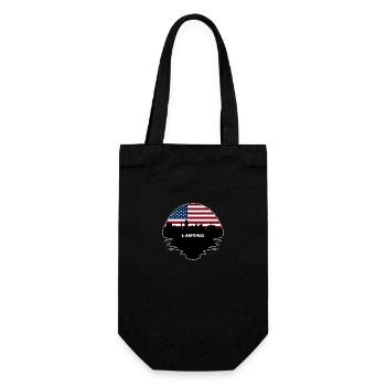 Lansing Michigan USA Drapeau Skyline Silhouette Trave - Sac à bouteille - noir - Devant