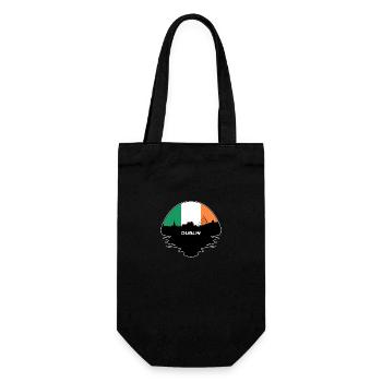 Dublin Irlande Drapeau Skyline Voyage Silhouette - Sac à bouteille - noir - Devant