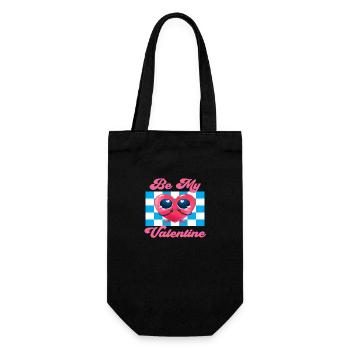 Be my Valentine - Gift Bag for Bottles - black - Front