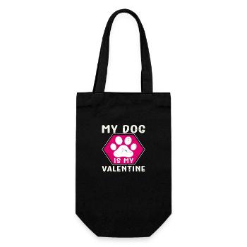 Mon chien est mon Valentin - Sac à bouteille - noir - Devant