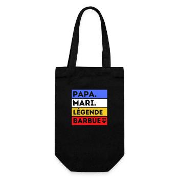 Papa barbu humour papa cadeau fête des pères - Sac à bouteille - noir - Devant