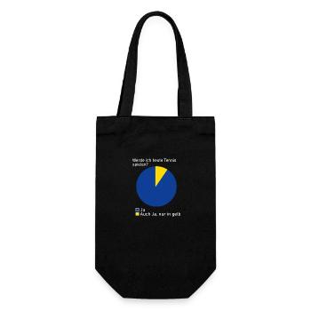 Tennis Sport Spielen Geschenk Geschenkidee Break - Geschenkbeutel für Flaschen - Schwarz - Vorne