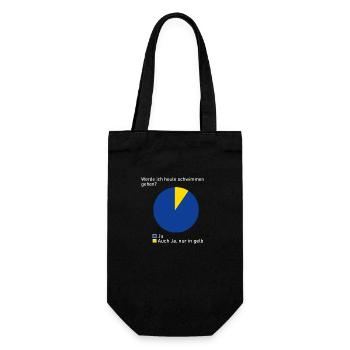 Schwimmen Schwimmer Geschenk Geschenkidee Wasser - Geschenkbeutel für Flaschen - Schwarz - Vorne