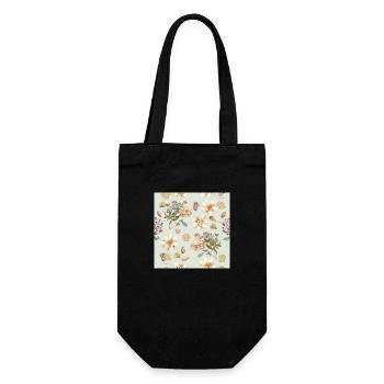 Floral Design 4 - Geschenkbeutel für Flaschen - Schwarz - Vorne