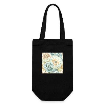 Floral Design 3 - Geschenkbeutel für Flaschen - Schwarz - Vorne
