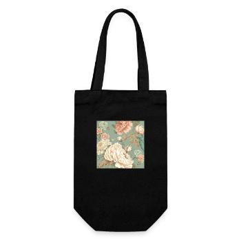 Floral Design 29 - Geschenkbeutel für Flaschen - Schwarz - Vorne