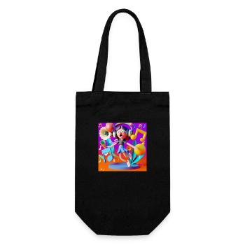 LUSTIGE MUSIK 012 - Geschenkbeutel für Flaschen - Schwarz - Vorne