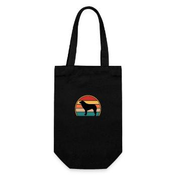 Aidi Dog Silhouette Vintage Sunset pour les amoureux des chiens - Sac à bouteille - noir - Devant