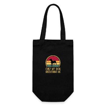 Andalusian Hound Dog Lover Silhouette Retro Sunset - Gift Bag for Bottles - black - Front