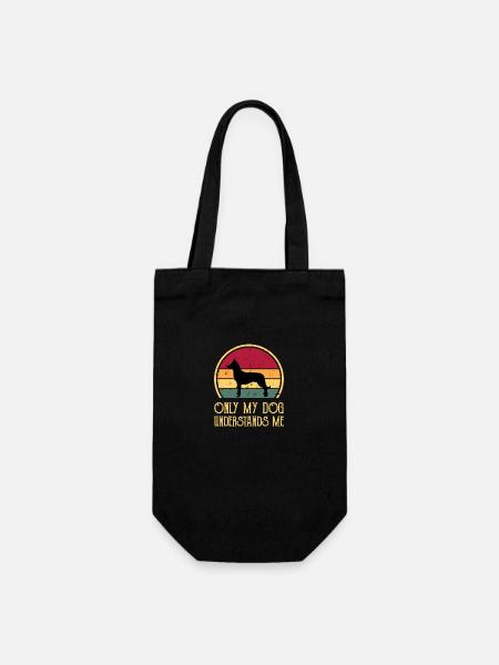 Beauceron Dog Lover Silhouette Vintage Sunset - Sac à bouteille - noir