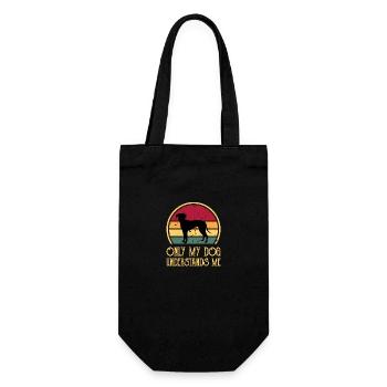 Blue Lacy Dog Lover Silhouette Vintage Sunset - Sac à bouteille - noir - Devant