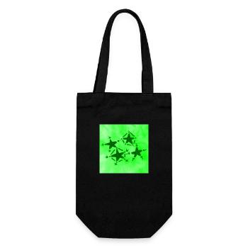 4 ÉTOILES VERT SOURIANT - Sac à bouteille - noir - Devant