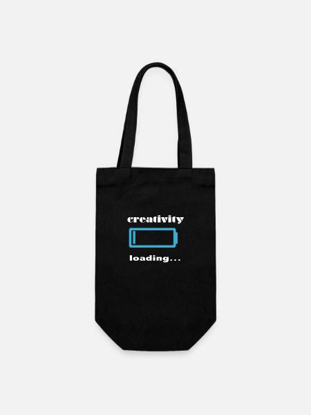 creativity loading... - Geschenkbeutel für Flaschen - Schwarz