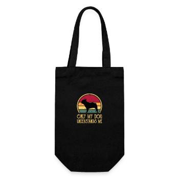 Français Bulldog Dog Lover Silhouette Vintage Sunset - Sac à bouteille - noir - Devant