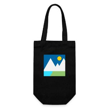 Bergkette - Geschenkbeutel für Flaschen - Schwarz - Vorne