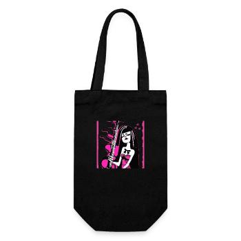 girl 14 - Gift Bag for Bottles - black - Front