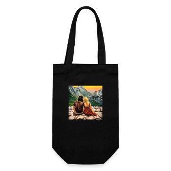 Mountain Romance - Gift Bag for Bottles - black - Front