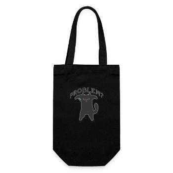 Cat problem? - Cat Friends - Gift - Gift Bag for Bottles - black - Front