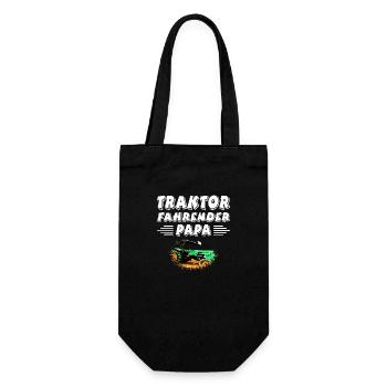 Traktor - Geschenkbeutel für Flaschen - Schwarz - Vorne