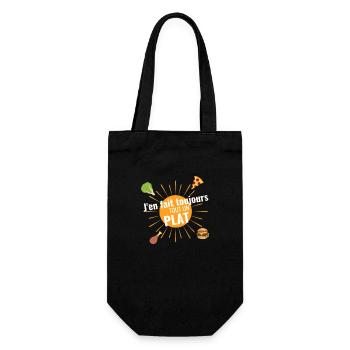 J'en fait tout un plat - Sac à bouteille - noir - Devant