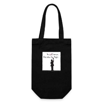 make u happy - Gift Bag for Bottles - black - Front