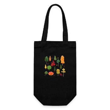 Trees - Gift Bag for Bottles - black - Front
