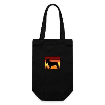 Basset Artesien Normand Dog Silhouette Retro Sun - Gift Bag for Bottles - black - Front
