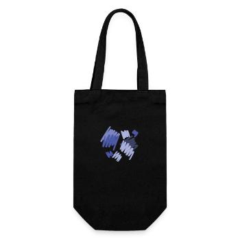 Element Blau - Geschenkbeutel für Flaschen - Schwarz - Vorne