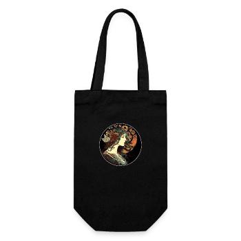 Femme mystique façon art nouveau - Sac à bouteille - noir - Devant