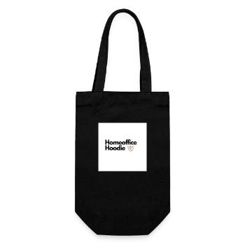 Homeoffice Hoodie relax - Geschenkbeutel für Flaschen - Schwarz - Vorne