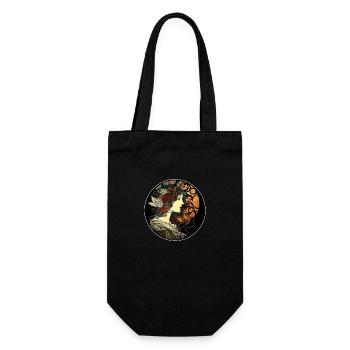 Mystical woman art nouveau way - Gift Bag for Bottles - black - Front